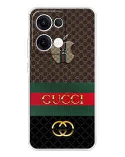 Чехол для OPPO Reno13 с картинкой «Gucci — брендированный десерт»
