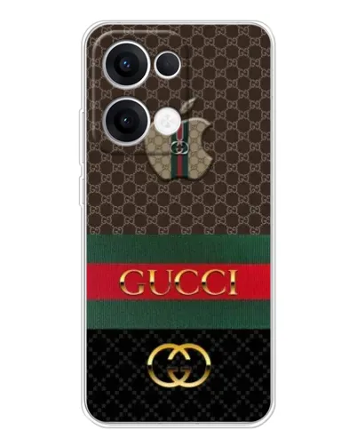 Чехол для OPPO Reno13 с картинкой «Gucci — брендированный десерт» Чехол для OPPO Reno13 с картинкой «Gucci — брендированный десерт»