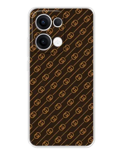 Чехол для OPPO Reno13 с картинкой «Gucci — золотые диагонали» Чехол для OPPO Reno13 с картинкой «Gucci — золотые диагонали»