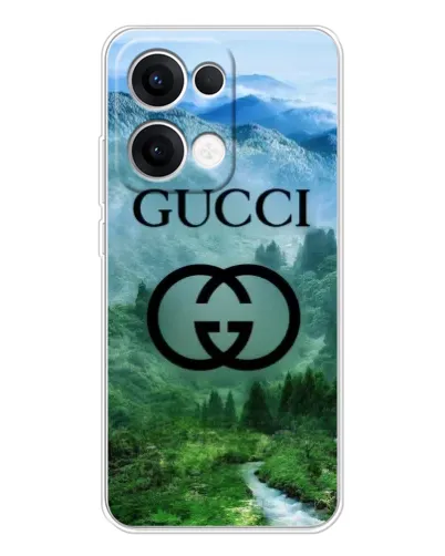 Чехол для OPPO Reno13 с картинкой «Gucci — горный пейзаж» Чехол для OPPO Reno13 с картинкой «Gucci — горный пейзаж»