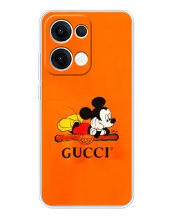 Чехол для OPPO Reno13 с картинкой «Микки Маус Gucci — оранж»