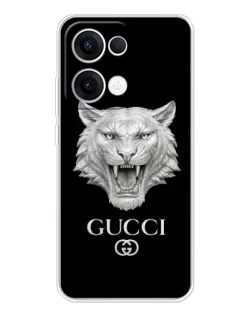 Чехол для OPPO Reno13 с картинкой «Gucci — серебряный лев»