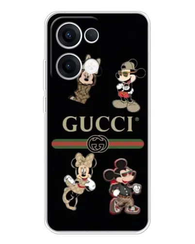 Чехол для OPPO Reno13 с картинкой «Gucci — герои Disney и монограмма» Чехол для OPPO Reno13 с картинкой «Gucci — герои Disney и монограмма»