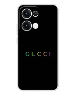 Чехол для OPPO Reno13 с картинкой «Gucci — неоновый минимализм»