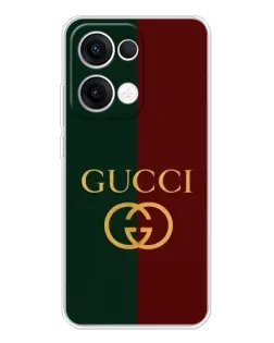 Чехол для OPPO Reno13 с картинкой «Gucci — темно-зеленый градиент»