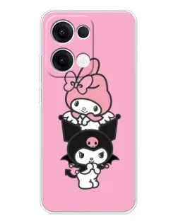 Чохол для OPPO Reno13 з картинкою «My Melody та Kuromi»