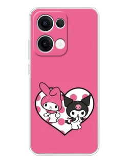 Чохол для OPPO Reno13 з картинкою «Kuromi та My Melody»