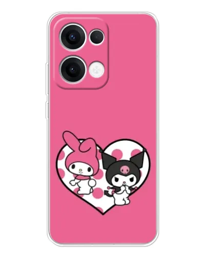 Чохол для OPPO Reno13 з картинкою «Kuromi та My Melody»