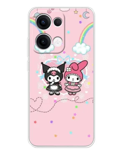 Чохол для OPPO Reno13 з картинкою «My Melody та Kuromi»
