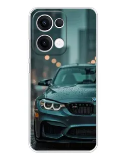 Чехол для OPPO Reno13 с картинкой «BMW в огнях города»