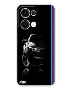 Чехол для OPPO Reno13 с картинкой «Силуэт BMW в темноте»