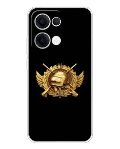 Чохол для OPPO Reno13 з картинкою «PUBG — помаранчевий градієнт»