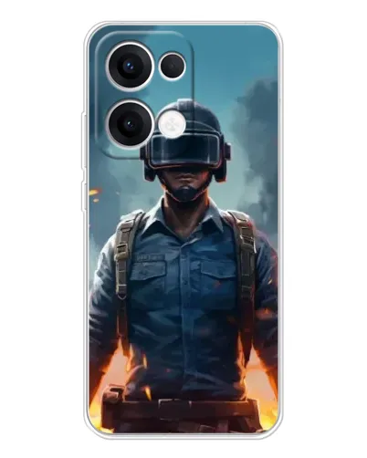 Чохол для OPPO Reno13 з картинкою «PUBG — реалістичний герой»