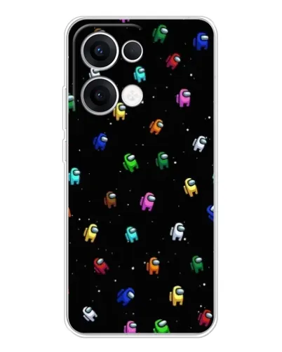 Чехол для OPPO Reno13 с картинкой «Экипаж Among Us»