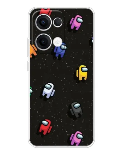 Чехол для OPPO Reno13 с картинкой «Космический паттерн Among Us»