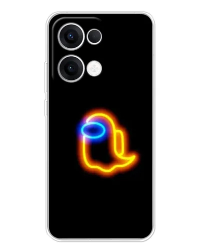 Чехол для OPPO Reno13 с картинкой «Among Us неоновое сияние»