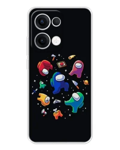 Чехол для OPPO Reno13 с картинкой «Among Us космос»
