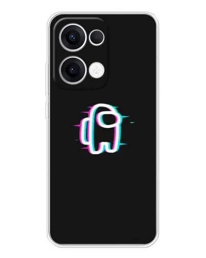 Чехол для OPPO Reno13 с картинкой «Among Us неон»