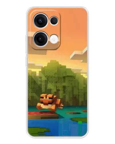 Чехол для OPPO Reno13 с картинкой «Майнкрафт закат солнца» Чехол для OPPO Reno13 с картинкой «Майнкрафт закат солнца»