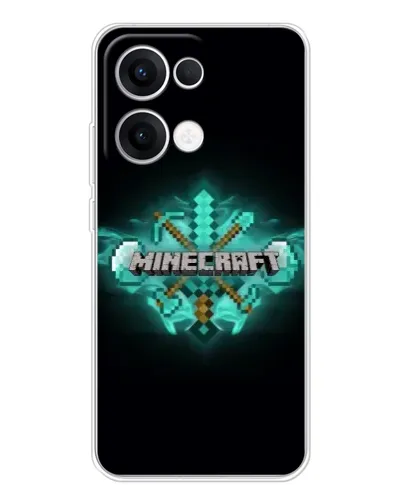 Чехол для OPPO Reno13 с картинкой «Minecraft Diamond лого» Чехол для OPPO Reno13 с картинкой «Minecraft Diamond лого»