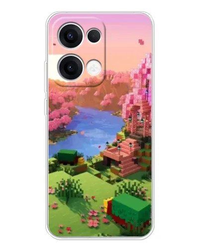 Чехол для OPPO Reno13 с картинкой «Розовое дерево Minecraft» Чехол для OPPO Reno13 с картинкой «Розовое дерево Minecraft»