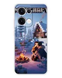 Чохол для OPPO Reno13 з картинкою «Зимовий Minecraft» Чохол для OPPO Reno13 з картинкою «Зимовий Minecraft»