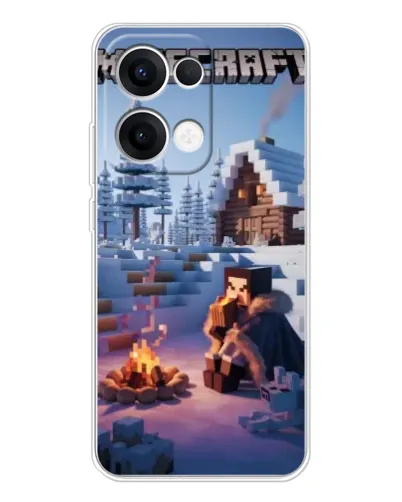Чехол для OPPO Reno13 с картинкой «Зимний Minecraft» Чехол для OPPO Reno13 с картинкой «Зимний Minecraft»