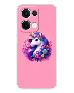 Чехол для OPPO Reno13 с картинкой «Сказочный единорог»
