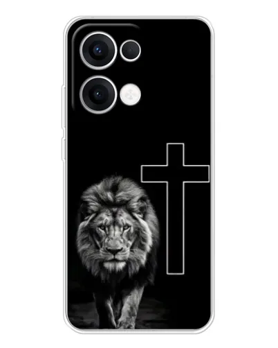 Чехол для OPPO Reno13 с картинкой «Лев и Крест» Чехол для OPPO Reno13 с картинкой «Лев и Крест»