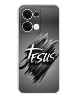 Чехол для OPPO Reno13 с картинкой «Надпись Jesus Graffiti»