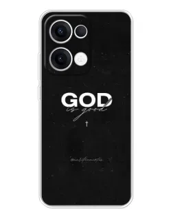 Чехол для OPPO Reno13 с картинкой «GOD — Бог над всем»