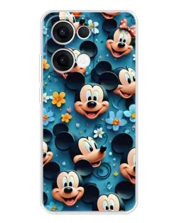 Чохол для OPPO Reno13 з картинкою «Паттерн Міккі та Мінні»