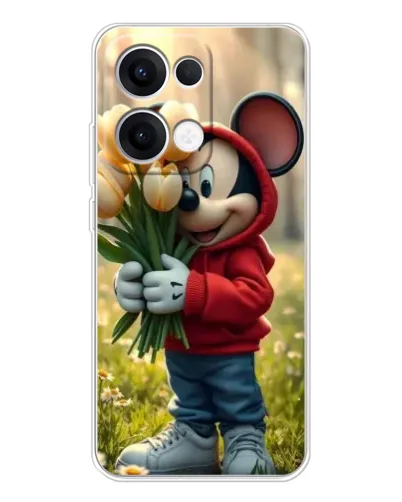 Чохол для OPPO Reno13 з картинкою «Міккі з тюльпанами»