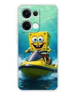 Чохол для OPPO Reno13 з картинкою «Спанч Боб на гідроциклі» Чохол для OPPO Reno13 з картинкою «Спанч Боб на гідроциклі»