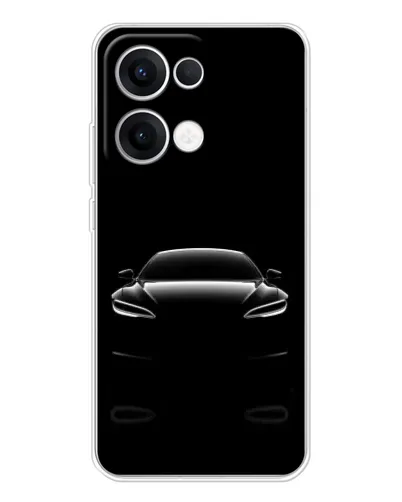 Чохол для OPPO Reno13 з картинкою «Силует Tesla Night» Чохол для OPPO Reno13 з картинкою «Силует Tesla Night»