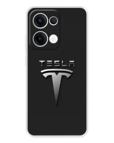 Чохол для OPPO Reno13 з картинкою «Сталевий логотип Tesla» Чохол для OPPO Reno13 з картинкою «Сталевий логотип Tesla»
