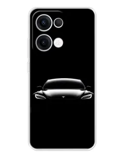 Чохол для OPPO Reno13 з картинкою «Фари Tesla Night»