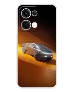 Чохол для OPPO Reno13 з картинкою «Cybertruck у пустелі»