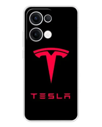 Чохол для OPPO Reno13 з картинкою «Tesla Red Logo» Чохол для OPPO Reno13 з картинкою «Tesla Red Logo»