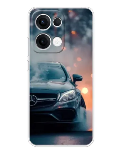 Чехол для OPPO Reno13 с картинкой «Mercedes — ночной город» Чехол для OPPO Reno13 с картинкой «Mercedes — ночной город»
