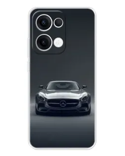 Чехол для OPPO Reno13 с картинкой «Mercedes на черном»