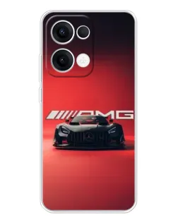 Чехол для OPPO Reno13 с картинкой «Mercedes AMG — красная линия»