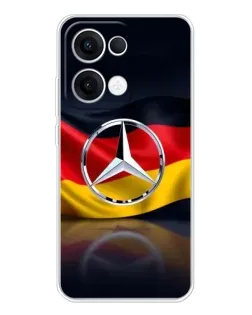 Чехол для OPPO Reno13 с картинкой «Mercedes — флаг Германии»