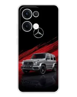 Чехол для OPPO Reno13 с картинкой «Mercedes G-Class красный»