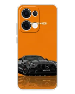 Чехол для OPPO Reno13 с картинкой «Оранжевый Mercedes AMG»
