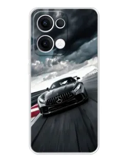 Чехол для OPPO Reno13 с картинкой «Гоночный Mercedes AMG»