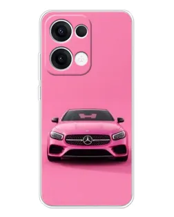 Чехол для OPPO Reno13 с картинкой «Розовый Mercedes AMG»