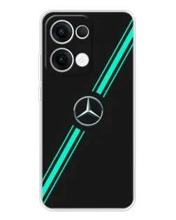 Чехол для OPPO Reno13 с картинкой «Спортивные линии Mercedes»