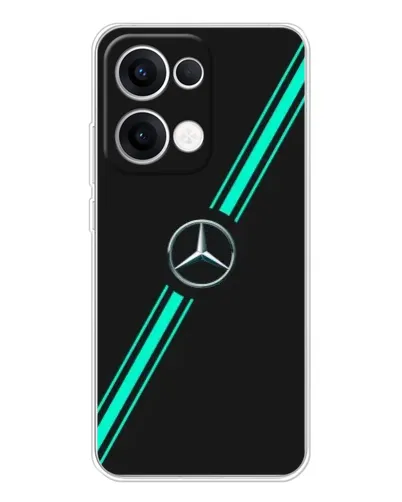 Чехол для OPPO Reno13 с картинкой «Спортивные линии Mercedes» Чехол для OPPO Reno13 с картинкой «Спортивные линии Mercedes»