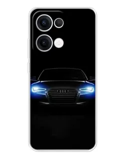 Чохол для OPPO Reno13 з картинкою «Audi в неоні»